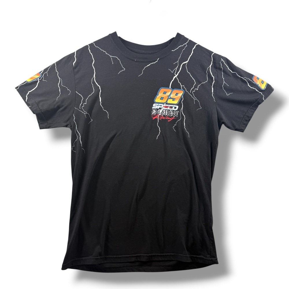 RGSTR Speed Demon Racing 89 Lightning Graphic T-Shirt Black Medium